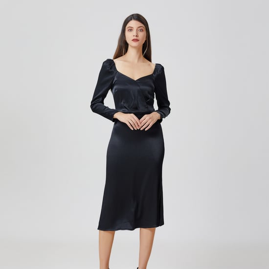 Heart cleavage satin dress - Image 2
