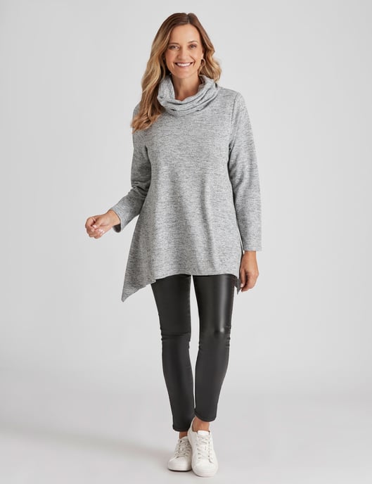 Womens Millers Long Sleeve Brushed Cowl Neck Top