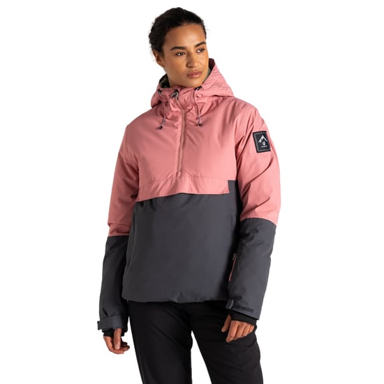 Dare 2B Womens/Ladies Snowburst Overhead Ski Jacket (Dusty Rose/Ebony Grey) - Image 4