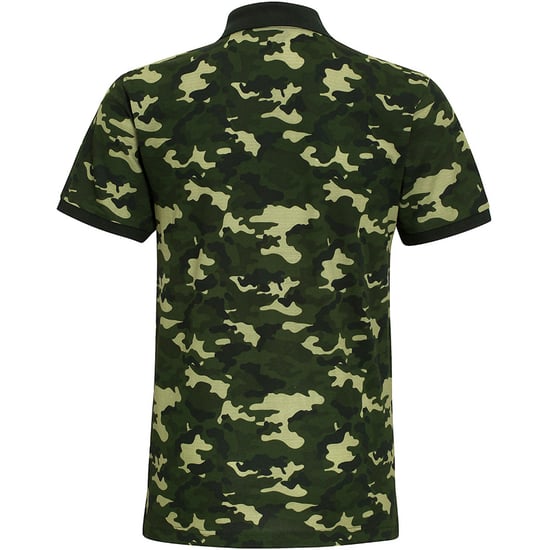 Asquith & Fox Mens Short Sleeve Camo Print Polo Shirt (Camo Green) - Image 2