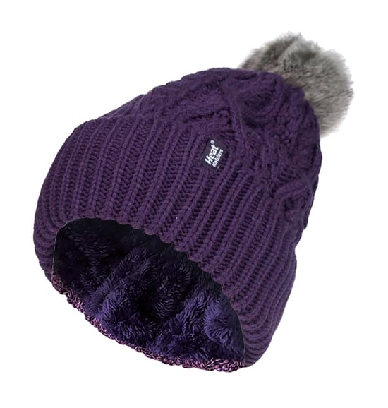 Gorro de mujer con puño de canalé y forro polar - Image 1