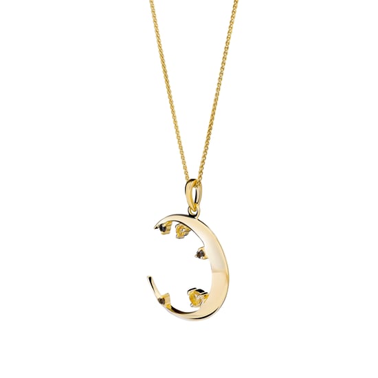 Orphelia 'Eline' Women's 925 Sterling Silver Chain with Pendant - Gold ZH-7497/G - Image 3