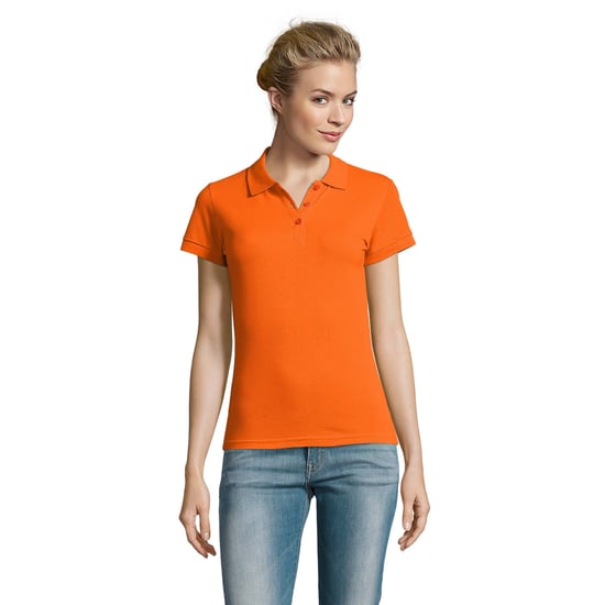 SOLS Womens/Ladies Perfect Polo Shirt (Orange) - Image 1