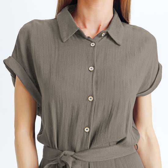Slit shirt dress - Image 3
