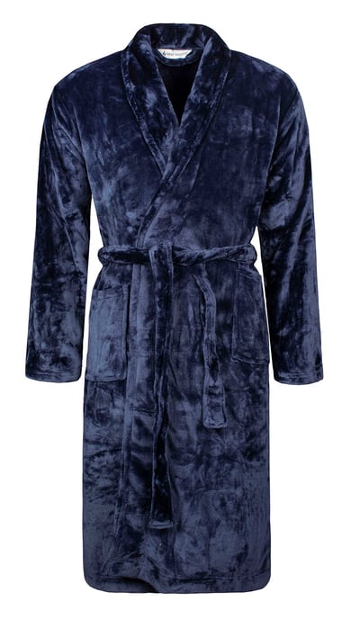 Calentadores - Suave y cálida bata para hombre - Azul marino - Image 1