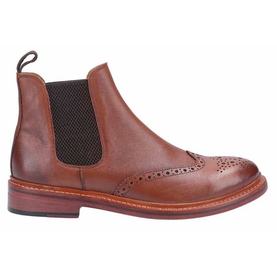 Cotwold Mens Siddington Leather Elasticated Dress Boot (Brown) - Image 3