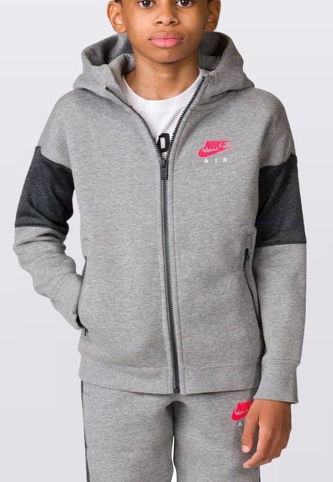 Conjunto completo de chándal Nike Air para niños en gris - Image 2