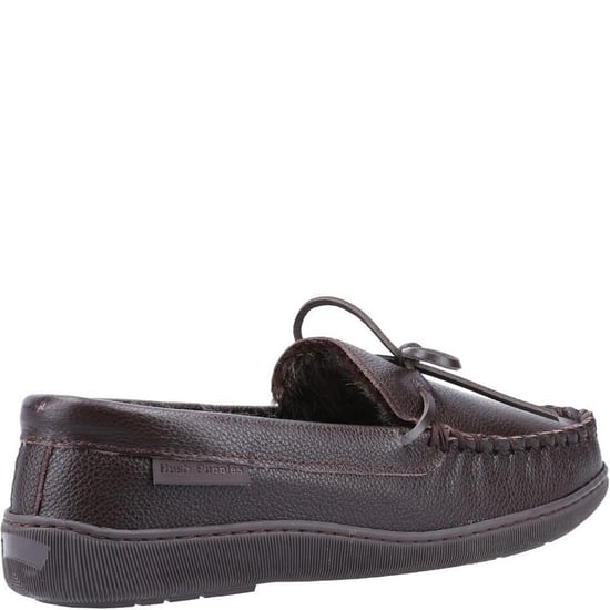 Hush Puppies Mens Ace Leather Slippers (Brown) - Image 2
