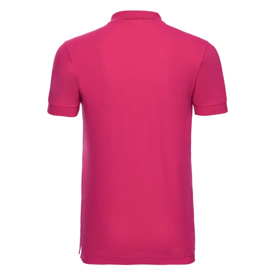 Russell Mens Stretch Fitted Polo Shirt (Fuchsia) - Image 2