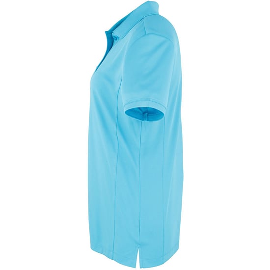 Premier Womens/Ladies Coolchecker Short Sleeve Pique Polo T-Shirt (Turquoise) - Image 3