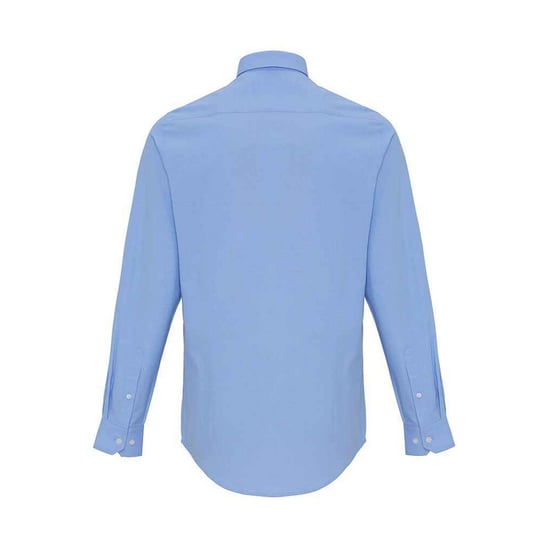 Premier Mens Striped Oxford Long-Sleeved Shirt (Oxford Blue) - Image 2