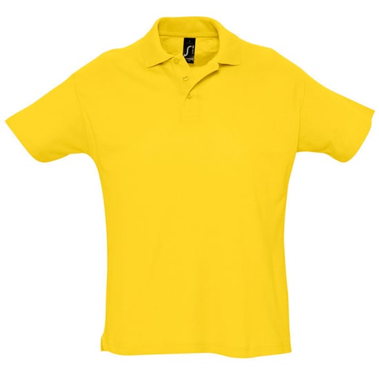SOLS Mens Summer II Pique Short Sleeve Polo Shirt (Gold) - Image 1