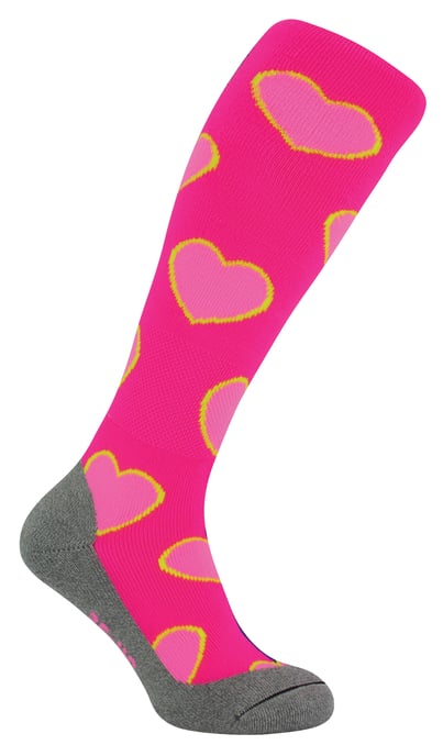 Calcetines de hockey con diseños coloridos y divertidos | Hingly | Hombres y mujeres | Ideal para deportes - Corazones - Image 1