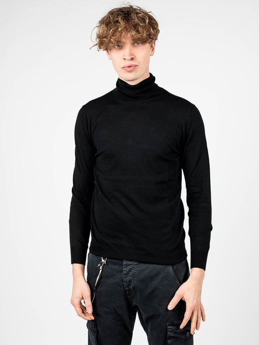 Xagon Man Suéter Turtleneck del hombre negro - Image 3
