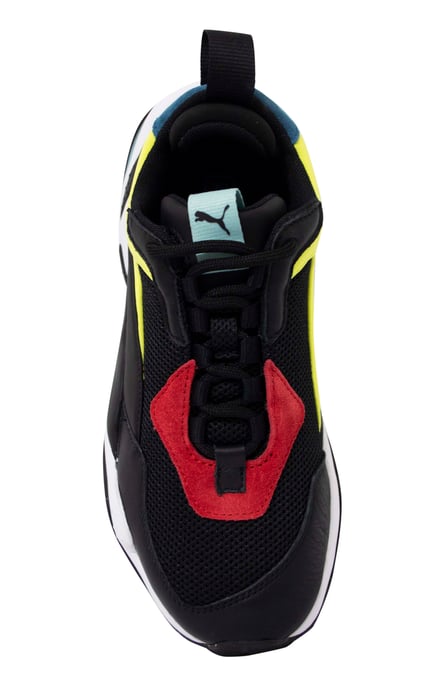 Puma Thunder Spectra Mens Black Leather Textile Lace Up Trainers 367516 01