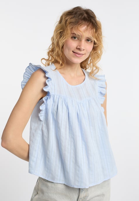 Dreimaster Blouse women light blue - Image 5