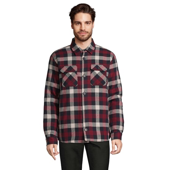 SOLS Unisex Adult Noah Checked Overshirt (Medium Burgundy) - Image 1