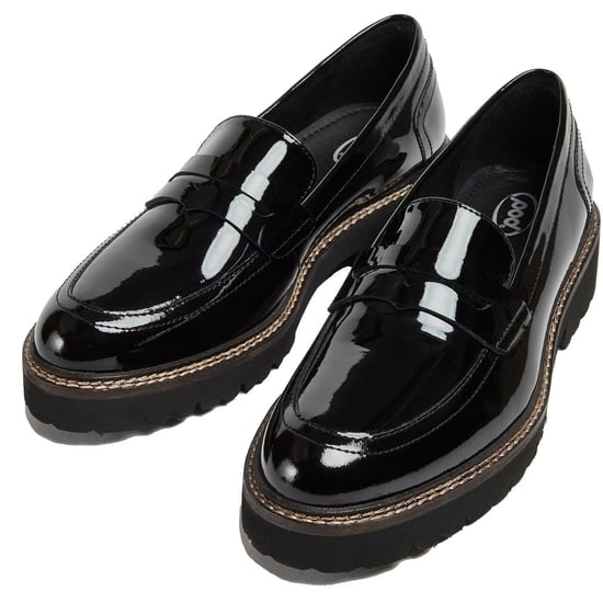 Pod Kenny Leather Women's Black Patent Loafers - Image 6