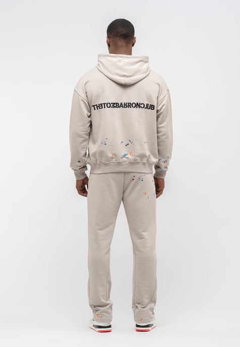 Tom Barron Men's Paint Splatter Casual Tracksuit Oversize