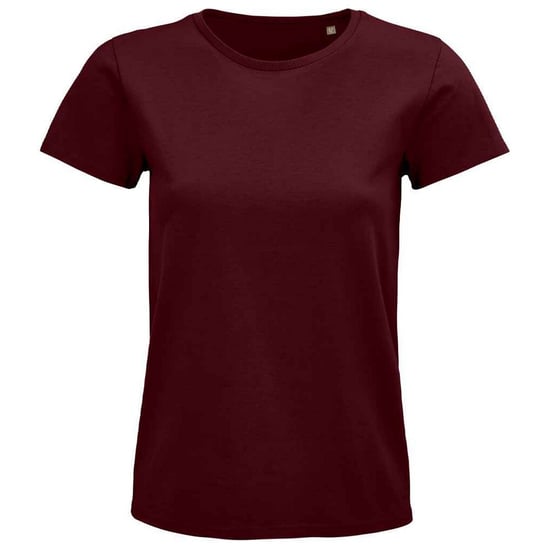 SOLS Womens/Ladies Pioneer Organic T-Shirt (Burgundy) - Image 1