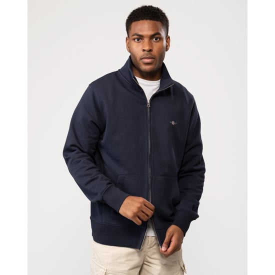 GANT Mens Regular Fit Shield Logo Full Zip Sweatshirt - Image 5