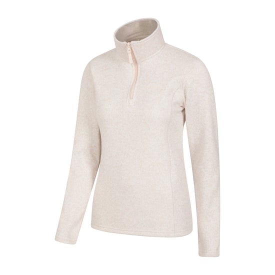 Mountain Warehouse Womens/Ladies Idris Half Zip Fleece Top (Beige) - Image 3