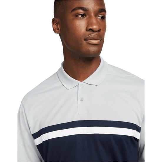 Nike Mens Victory Dri-FIT Golf Polo Shirt (Light Smoke Grey/Obsidian Blue) - Image 3