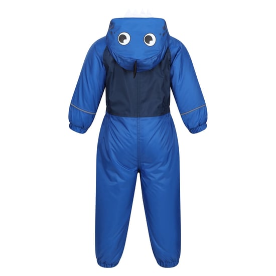Regatta Childrens/Kids Mudplay III Hooded Rainsuit (Nautical Blue) - Image 2