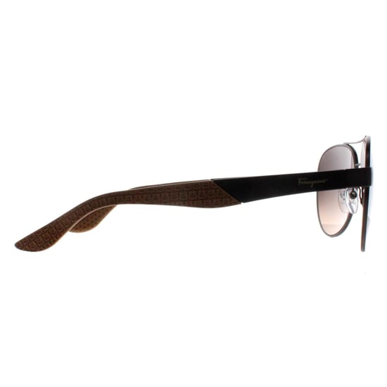 Salvatore Ferragamo Aviator Hombre Mate Rutenio Oscuro Gris Marrón Gradiente SF275S - Image 3