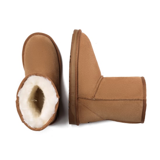 EVER AU Women Parrot Short Classic Boots - Chestnut