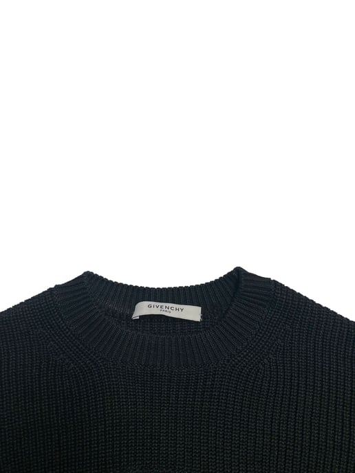 Givenchy Cropped Sweater in Black Cotton - Image 6