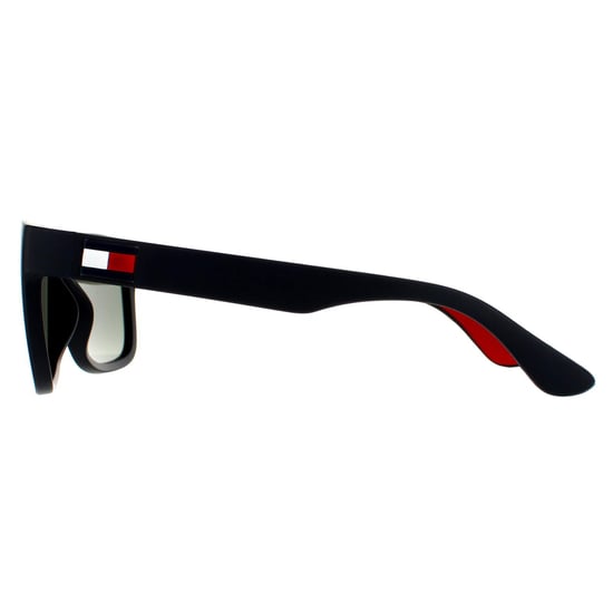 Gafas de sol rectangulares para hombre Tommy Hilfiger Matte Blue con espejo azul - Image 3