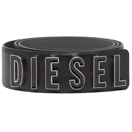 DIESEL B Letter Womens Leather Belt Black