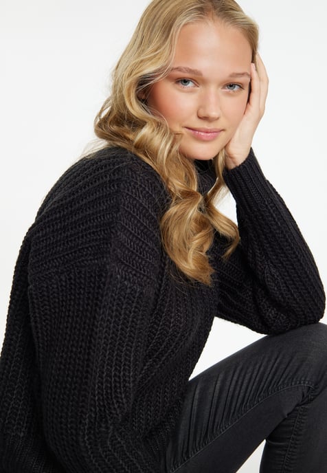 Mymo Knitted pullover women black - Image 5