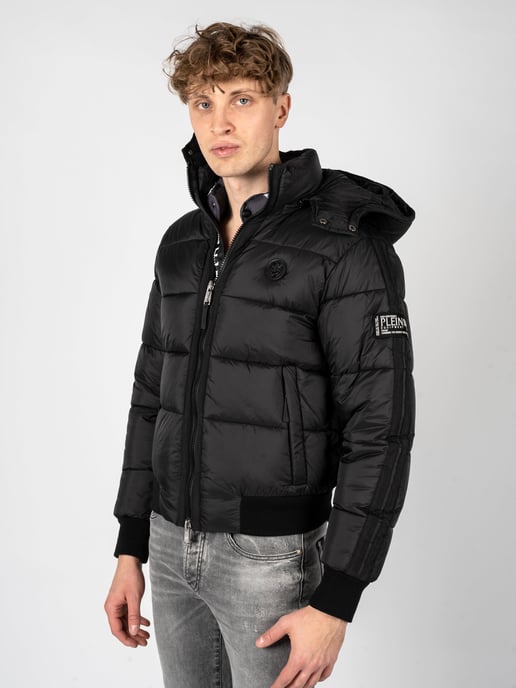 Plein Sport Padded Taped Sleeve Black Jacket