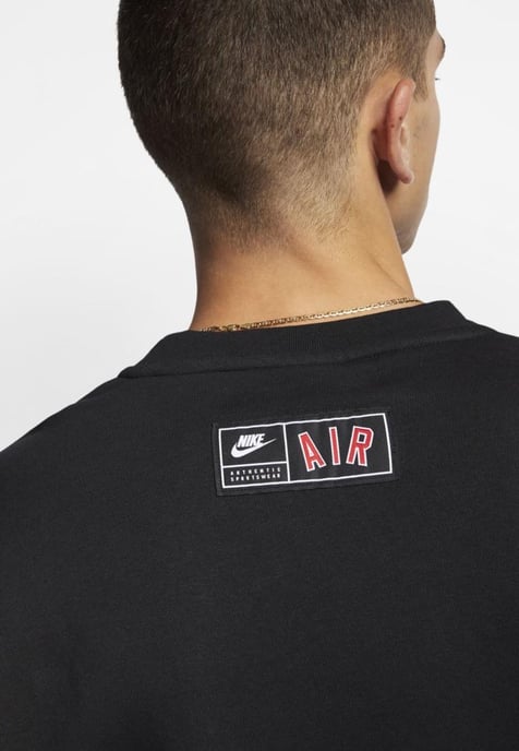 Sudadera negra con cuello redondo y tejido polar Air de Nike - Image 5