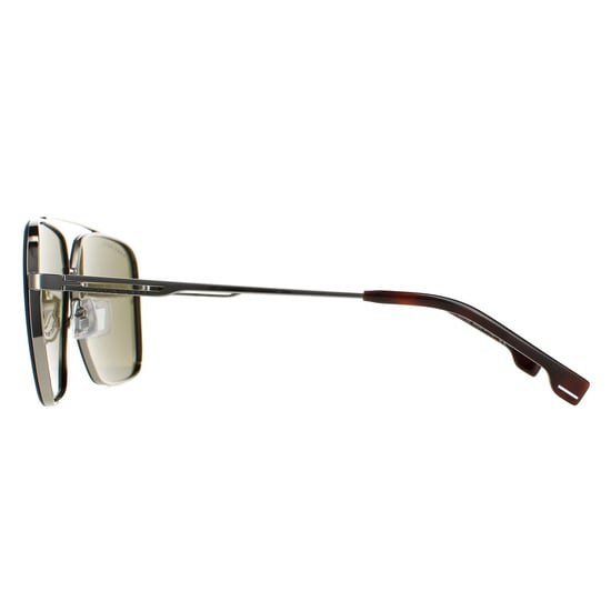 Hugo Boss Round Mens Ruthenium Havana  Kaki Blue Mirror  BOSS 1325/S