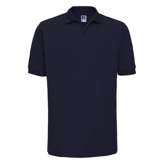 Russell Mens Ripple Collar & Cuff Short Sleeve Polo Shirt (French Navy) - Image 1