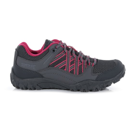 Regatta Childrens/Kids Edgepoint Waterproof Walking Shoes (Steel/Pink Fusion) - Image 4