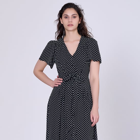 Polka dot flared shirt-dress - Image 5