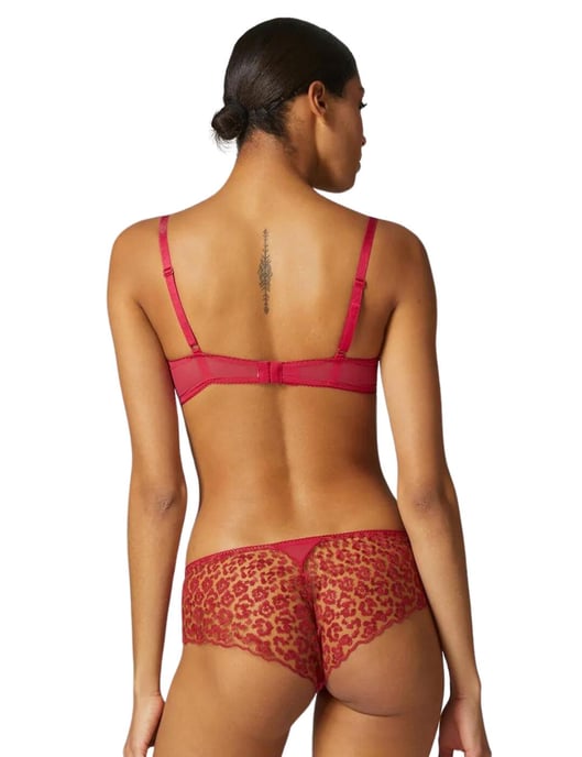 Simone Perele Felicie Half Cup Bra - Cranberry