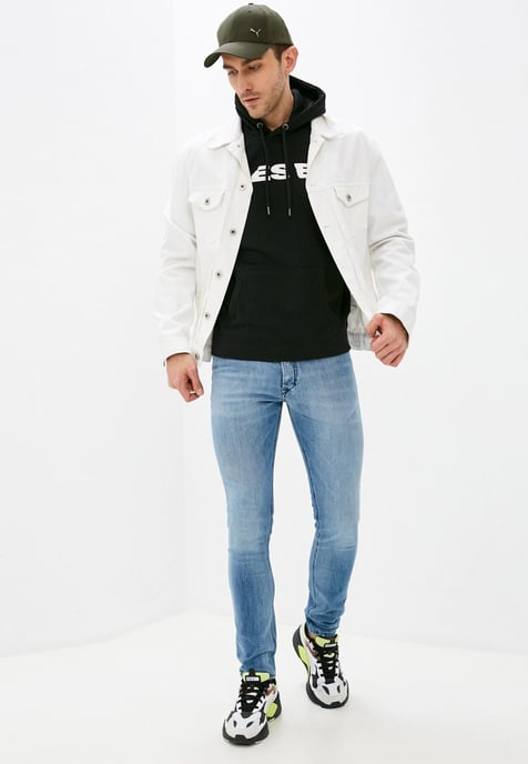 Sudadera con capucha para hombre Diesel S Agnes BRO en negro - Image 4