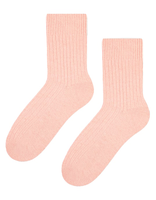 Womens Wool Dress Socks | Steven | Breathable Warm Socks for Ladies -Light Pink - Image 1
