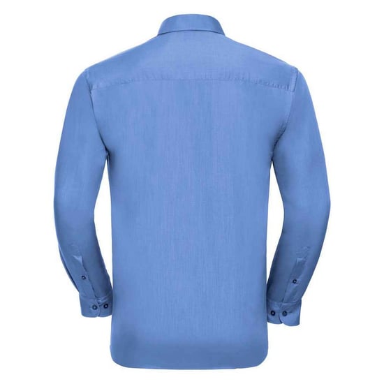 Russell Collection Mens Poplin Easy-Care Formal Shirt (Corporate Blue) - Image 2