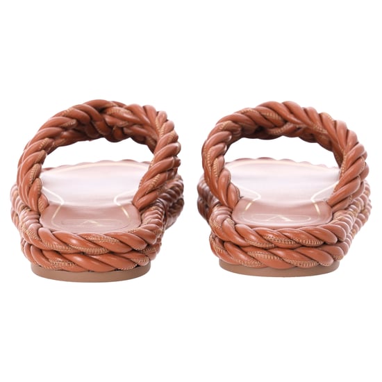 Valentino The Rope Twisted Strap Sandals in Brown Leather - Image 4