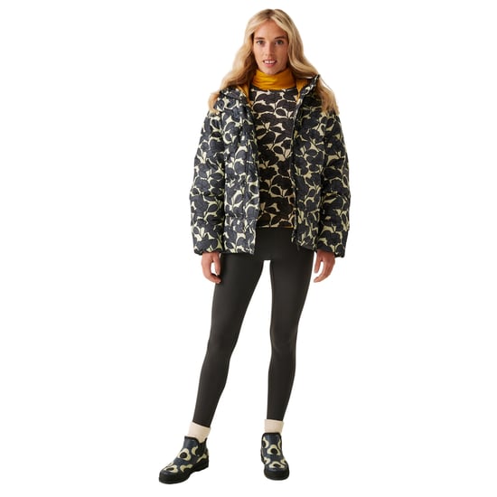 Regatta Womens/Ladies Orla Kiely Birdy Quilted Oversized Jacket (Grey) - Image 3