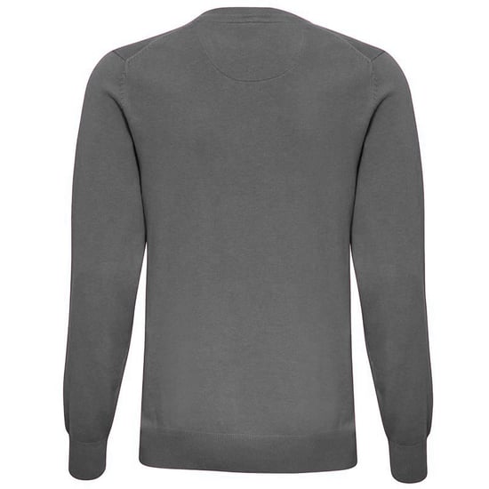 Asquith & Fox Mens Cotton Rich V-Neck Sweater (Charcoal) - Image 2