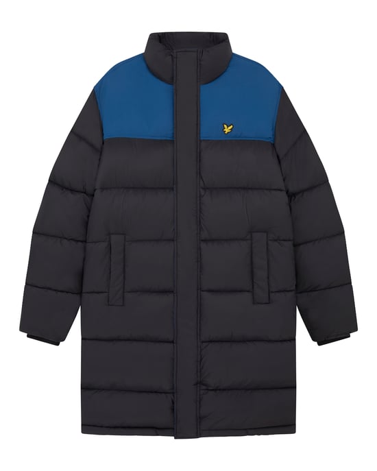Chaqueta acolchada larga negra acolchada de Lyle & Scott - Image 5
