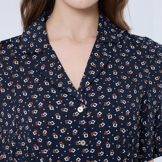 Retro print shirt-dress - Image 5