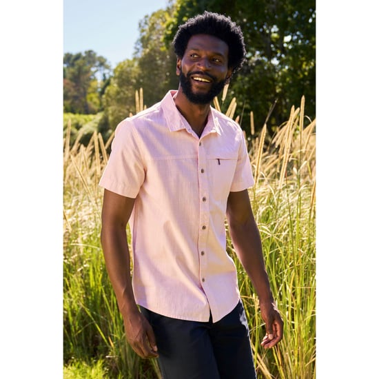 Mountain Warehouse Mens Coconut Slub Short-Sleeved Shirt (Light Pink) - Image 1